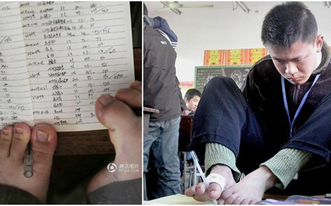 Hu Xialu Tak Punya Tangan, Tetap Optimis Bisa Sukses