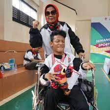 Boccia Fauzi Saputra Mendapatkan Medali perak di Peparpenas IX
