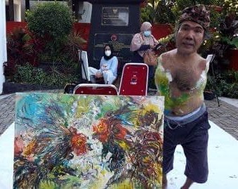 Sadikin Pard, Pelukis Difabel di Tengah Keterbatasan