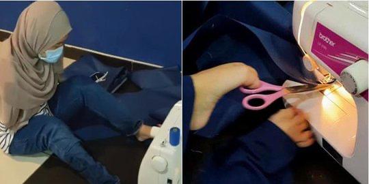 Kisah Difabel Bantu Bikin APD di Tengah Keterbatasan