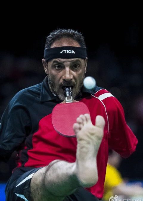 Ibrahim Hamed Atlet Tenis dengan Mulutnya