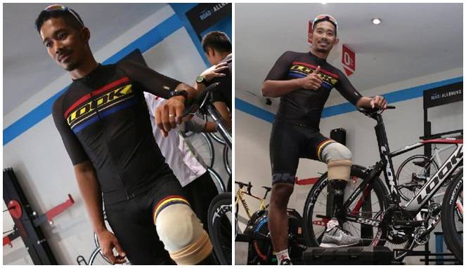 Atlet Sepeda Tanpa Satu Kaki