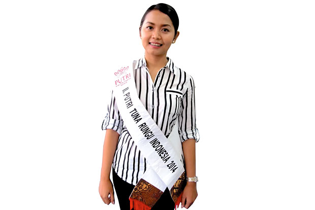 Irene Cherry sukses meraih gelar juara 2 Putri Tunarungu Indonesia pada tahun 2014