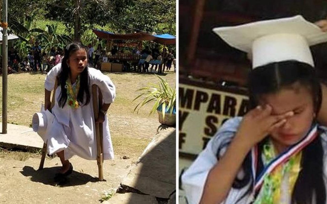 Kisah Inspiratif Seorang Gadis yang Menempuh Jarak 2 Kilometer dengan Satu Kaki Demi Bisa Sekolah