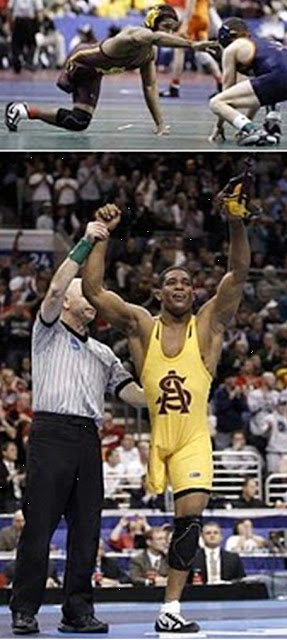 Pegulat berkaki satu yang menjadi juara nasional