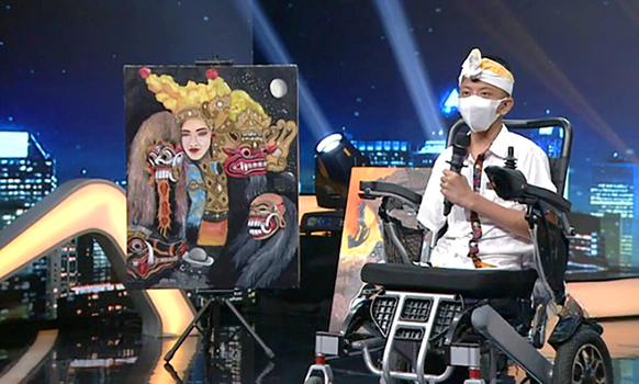 Kisah I Gusti Ketut Arya: Pelukis Disabilitas Tanpa Kaki dan Satu Tangan