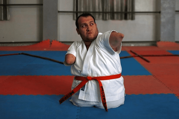 Terlahir Tanpa Lengan dan Kaki, Pria Gaza Taklukan Karate